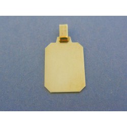 Zlatý prívesok platnička žlté zlato DI161Z 14 karátov 585/1000 1.61g