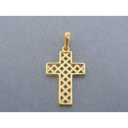 Zlatý prívesok krížik žlté zlato vzor VIK069Z 14 karátov 585/1000 0.69g