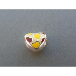 Strieborný prívesok korálka srdiečko VIS176 925/1000 1.76g