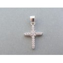 Strieborný dámsky prívesok krížik kamienky VIKS167 925/1000 1.67g