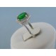 Strieborný prsteň zelený kameň VPS55277 925/1000 2.77g
