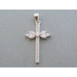 Strieborný prívesok krížik zirkóny VIKS215 925/1000 2.15g
