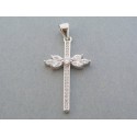 Strieborný prívesok krížik zirkóny VIKS215 925/1000 2.15g