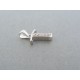 Strieborný prívesok písmeno T kamienky DIS112 925/1000 1.12g