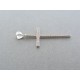 Strieborný prívesok krížik číre zirkóny DIKS096 14 karátov 585/1000 0.96g