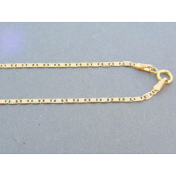 Zlatá retiazka žlté biele červené zlato platničky DR42196V 14 karátov 585/1000 1.96g