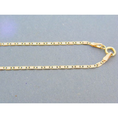 Zlatá retiazka žlté biele červené zlato platničky DR42196V 14 karátov 585/1000 1.96g