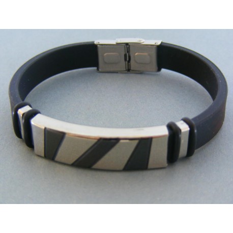 Náramok ch. oceľ kaučuk DNO2051916 316L 19.16g