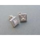 Strieborné dámske náušnice napichovačky kamienky šrubovačky DAS223 925/1000 2.23g