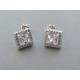 Strieborné dámske náušnice napichovačky kamienky šrubovačky DAS223 925/1000 2.23g