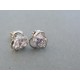  Strieborné dámske náušnice šrubovačky zirkón VAS220 925/1000 2.20g