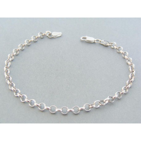 Strieborný náramok okrúhle očká VNS18410 925/1000 4.10g