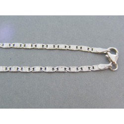 Zlatá retiazka zdobené platničky biele zlato VR42336B 14 karátov 585/1000 3.36g