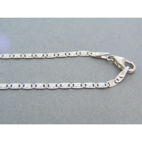 Zlatá retiazka biele zlato platničky jemný vzor DR45365B 14 karátov 585/1000 3.65g