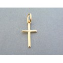 Zlatý prívesok krížik žlté zlato hladký VDIK046Z 14 karátov 585/1000 0.46g