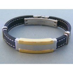 Náramok pánsky ch. oceľ koža VNO2096 316L 20.96g