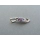 Strieborný prívesok fialový kameň DIS098 925/1000 0.98g