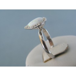 Strieborný dámsky prsteň kameň opál DPS57228 925/1000 2.28g