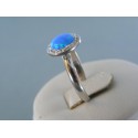 Strieborný dámsky prsteň modrý opál DPS56208 925/1000 2.08g