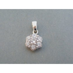 Strieborný prívesok kvet kamienky DIS158 925/1000 1.58g