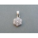 Strieborný prívesok kvet kamienky DIS158 925/1000 1.58g
