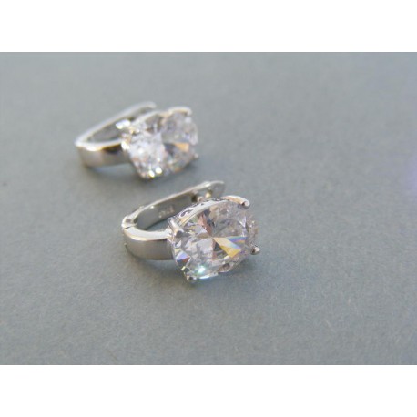 Strieborné dámske náušnice priehľadný zirkón VAS480 925/1000 4.80g