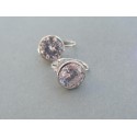 Strieborné dámske náušnice okrúhly zirkón VAS428 925/1000 4.28g