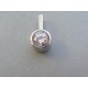 Ch. oceľ prívesok okrúhly zirkón DIO323 316L 3.23g