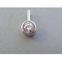 Ch. oceľ prívesok okrúhly zirkón DIO323 316L 3.23g