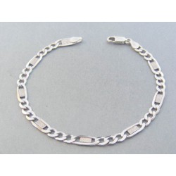 Strieborný náramok vzor figáro  zdobený VNS21675 925/1000 6.75g