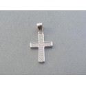 Strieborný prívesok krížik číre zirkóny VDIKS119 925/1000 1.19g