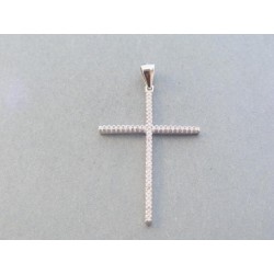 Strieborný prívesok krížik číre zirkóny VDIKS179 925/1000 1.79g