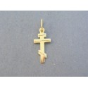 Zlatý prívesok krížik pravoslavný žlté zlatoVDI034Z 14 karátov 585/1000 0.34g