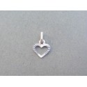 Zlatý prívesok srdiečko jemný vzor biele zlato VDI028B 14 karátov 585/1000 0.28g
