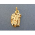 Zlatý prívesok hlava Ježiša žlté zlato DI136Z 14 karátov 585/1000 1.36g