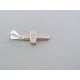 Strieborný prívesok krížik číre zirkóny  VIKS129 925/1000 1.29g