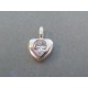 Strieborný dámsky prívesok srdiečko kamienok VIS174 925/1000 1.74g