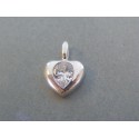 Strieborný dámsky prívesok srdiečko kamienok VIS174 925/1000 1.74g