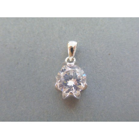 Strieborný prívesok kvet zirkón VIS172 925/1000 1.72g