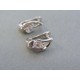Strieborné dámske náušnice priehľadný kameň VAS312 925/1000 3.12g
