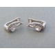 Strieborné dámske náušnice priehľadný kameň VAS312 925/1000 3.12g