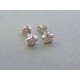 Strieborné dámske náušnice kvet napichovačky zirkón VAS151 925/1000 1.51g