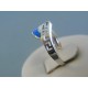 Strieborný dámsky prsteň modrý opál DPS51216 925/1000 2.16g