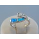 Strieborný dámsky prsteň modrý opál DPS51216 925/1000 2.16g