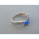 Strieborný dámsky prsteň modrý opál DPS51216 925/1000 2.16g