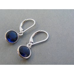 Strieborné dámske visiace náušnice modrý kameň DAS147 925/1000 1.47g