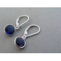 Strieborné dámske visiace náušnice modrý kameň DAS147 925/1000 1.47g