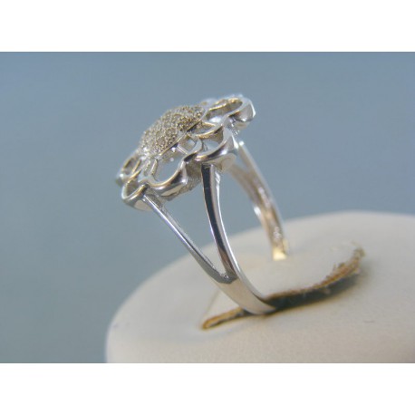 Strieborný dámsky prsteň kvet kamienky VPS55310 925/1000 3.10g