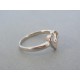 Strieborný dámsky prsteň srdiečko kamienky VPS60243 925/1000 2.43g