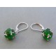Strieborné visiace dámske náušnice zelený kameň VAS352 925/1000 3.52g